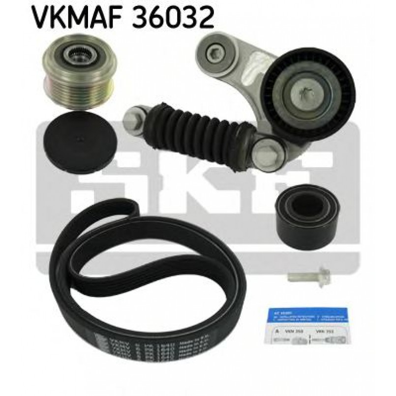 VKMAF 36032 SKF Комплект роликовий модуль натягувача ременя (ролик, ремінь)